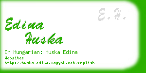 edina huska business card